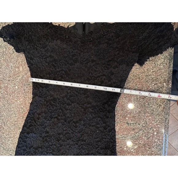 Susan Roselli for Vijack Black Sequin Lace  New Years Party Vintage Dress 7-8 - Picture 16 of 16